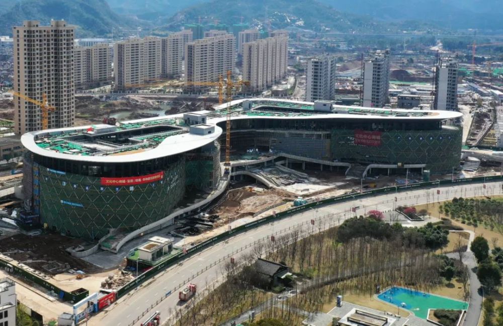 給力臺州市天臺文化中心正在穿上外衣預計10月完工